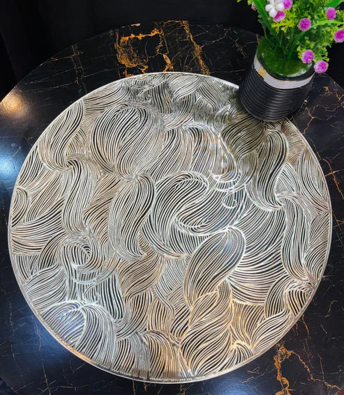 Plastic Golden Table Mats 6 PCS