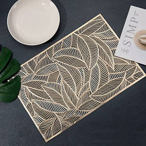 Plastic Golden Table Mats 6PCS