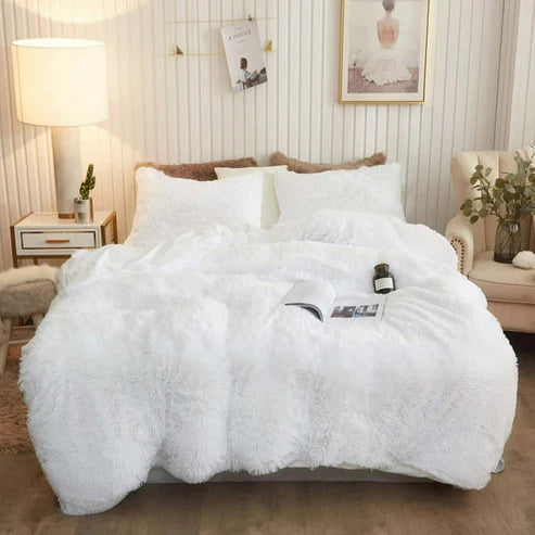 Shaggy  Soft Faux Fur Filled Quilt / Razai King Size